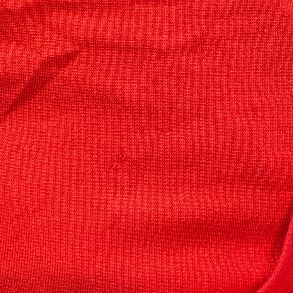 ANNE KLEIN Red Orange Sleeveless Braided Neckline Blouse - Picture 7 of 7